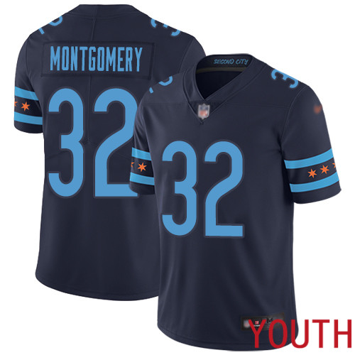 Chicago Bears Limited Navy Blue Youth David Montgomery Jersey NFL Football 32 City Edition 1